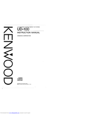 KENWOOD UD-100 Instruction Manual