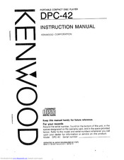 KENWOOD DPC-42 Instruction Manual