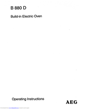 AEG B 880 D Operating Instructions Manual