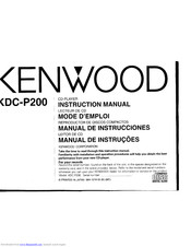 KENWOOD KDC-P200 Instruction Manual