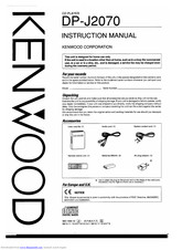 KENWOOD DP-J2070 Instruction Manual