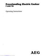 AEG F 640 TG Operating Instructions Manual