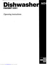 AEG FAVORIT 535 i Operating Instructions Manual