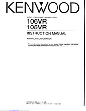 KENWOOD 106VR Instruction Manual