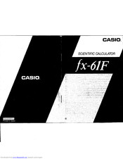 CASIO FX-61F SCIENTIFIC CALCULATOR User Manual