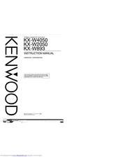 Kenwood KX-W4050 Instruction Manual