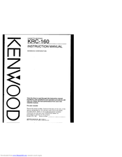 KENWOOD KRC-160 Instruction Manual