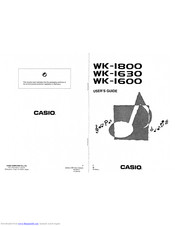 CASIO WK-1800 User Manual