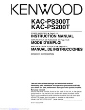KENWOOD KAC-PS300T Instruction Manual