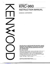 KENWOOD KRC-960 Instruction Manual