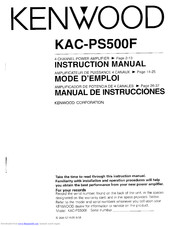 KENWOOD KAC-PS500F Instruction Manual