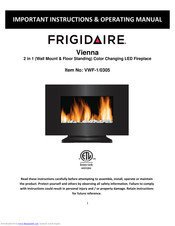 Frigidaire Vienna VWF-1 0305 Instructions & Operating Manual