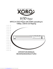 Xoro HSD 8550 Operation Manual