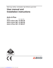 Biasi Activ A Plus 25C User Manual And Installation Instructions