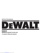 DeWalt DC629-XE Instruction Manual