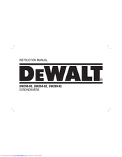 DeWalt DW269-XE Instruction Manual