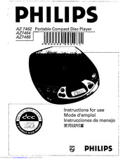 Philips AZ7464 Instructions For Use Manual
