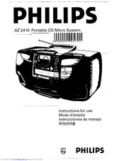 Philips AZ 2415 Instructions For Use Manual