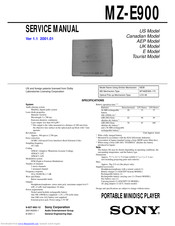 Sony Walkman MZ-E900 Service Manual
