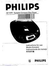 Philips AZ 7278 Instructions For Use Manual