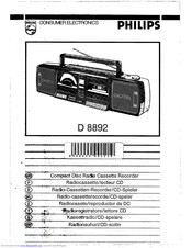 Philips D 8892 Operating Instructions Manual