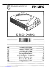 Philips D 6800x Operating Instructions Manual