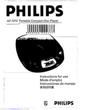 Philips AZ 7272 Instructions For Use Manual