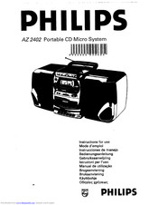Philips AZ 2402 Instructions For Use Manual