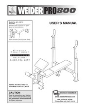 Weider PRO 800 User Manual