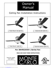 Monte Carlo Fan Company 3BvR52XXd-L Series Owner's Manual