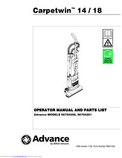 Advance Acoustic Carpetwin 18 Operator's Manual