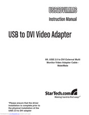 StarTech.com USB2DVIMM6 Instruction Manual