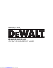 DeWalt DC234-XE Instruction Manual