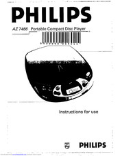 Philips AZ 7466 Instructions For Use Manual