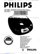 Philips AZ 7262 Instructions For Use Manual