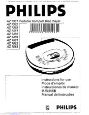 Philips AZ 7582 Instructions For Use Manual