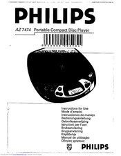 Philips AZ 7474 Instructions For Use Manual
