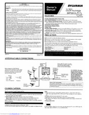 Sylvania SRT2013 Owner's Manual