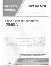 Sylvania 2840LV Owner's Manual