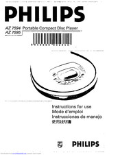 Philips AZ 7594 Instructions For Use Manual