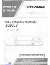 Sylvania 2820LV Owner's Manual