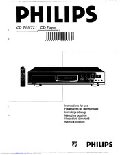 Philips CD711/00 Instructions For Use Manual