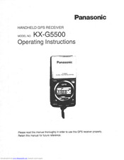 Panasonic KXG5500 - GPS RECEIVER Operating Instructions Manual