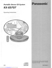 User Manuals: Panasonic rx-ed707 Cobra Stereo System
