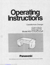 Panasonic AG-CL52P Operating Instructions Manual