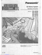 Panasonic SB-AK29 Operating Instructions Manual