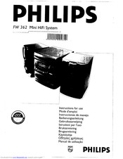 Philips FW 362 Instructions For Use Manual
