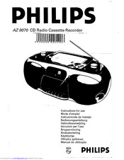 Philips AZ 8070 Instructions For Use Manual