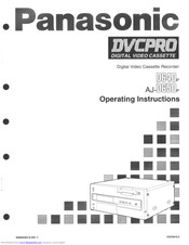 Panasonic DVCPRO AJ-D640P Operating Instructions Manual