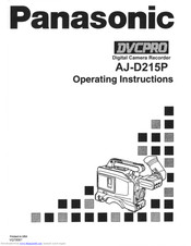 Panasonic AJ-D215P Operating Instructions Manual